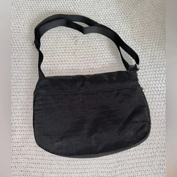 Baggallini 3 Compartment Foldover Black Crossbody Bag - Picture 7 of 10